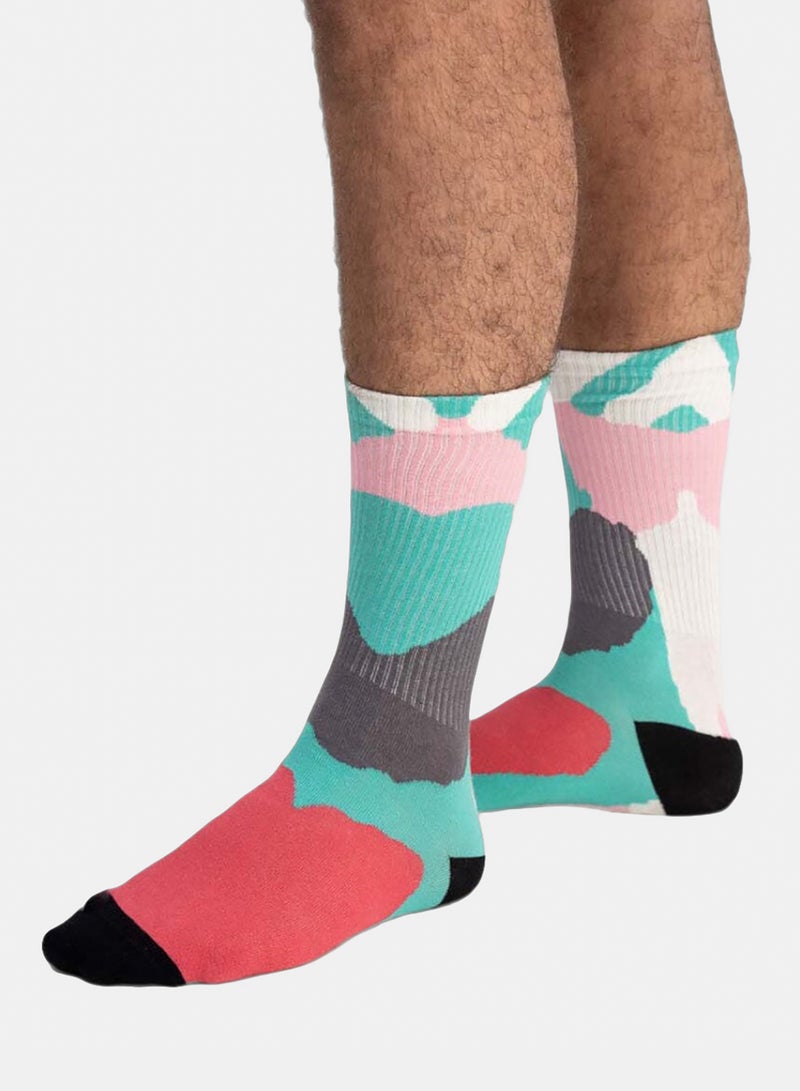 Colorful Camo Neck Socks